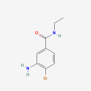 molecular formula C9H11BrN2O B581364 3-氨基-4-溴-N-乙基苯甲酰胺 CAS No. 1176426-83-7