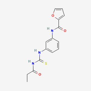 N-(3-{[(propionylamino)carbonothioyl]amino}phenyl)-2-furamide