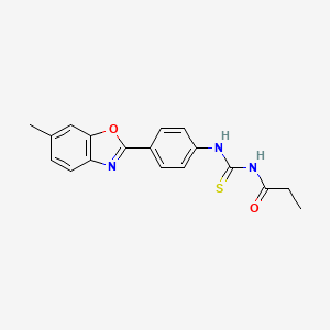 N-({[4-(6-methyl-1,3-benzoxazol-2-yl)phenyl]amino}carbonothioyl)propanamide