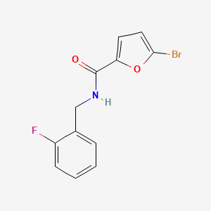 molecular formula C12H9BrFNO2 B5813669 5-bromo-N-(2-fluorobenzyl)-2-furamide 