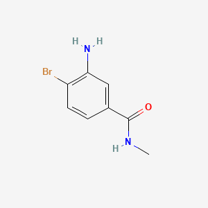 molecular formula C8H9BrN2O B581368 3-amino-4-bromo-N-methylbenzamide CAS No. 1177098-90-6