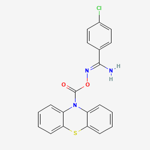 molecular formula C20H14ClN3O2S B5813691 4-chloro-N'-[(10H-phenothiazin-10-ylcarbonyl)oxy]benzenecarboximidamide 