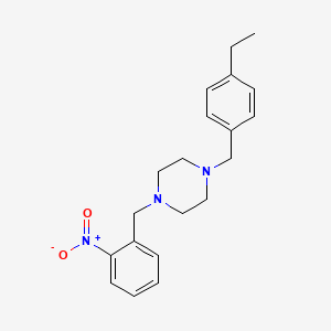 molecular formula C20H25N3O2 B5813696 1-(4-ethylbenzyl)-4-(2-nitrobenzyl)piperazine 