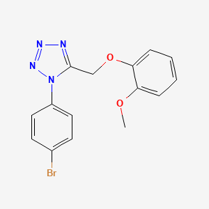 molecular formula C15H13BrN4O2 B5813716 1-(4-bromophenyl)-5-[(2-methoxyphenoxy)methyl]-1H-tetrazole 