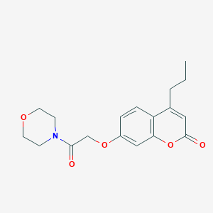 molecular formula C18H21NO5 B5813738 7-[2-(4-morpholinyl)-2-oxoethoxy]-4-propyl-2H-chromen-2-one 