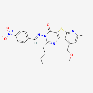 2-butyl-9-(methoxymethyl)-7-methyl-3-[(4-nitrobenzylidene)amino]pyrido[3',2':4,5]thieno[3,2-d]pyrimidin-4(3H)-one