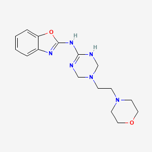 N-{5-[2-(4-morpholinyl)ethyl]-1,4,5,6-tetrahydro-1,3,5-triazin-2-yl}-1,3-benzoxazol-2-amine