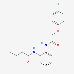 molecular formula C18H19ClN2O3 B5813773 N-[2-[[2-(4-chlorophenoxy)acetyl]amino]phenyl]butanamide 