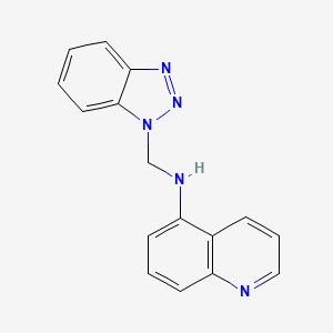 molecular formula C16H13N5 B5813784 N-(1H-1,2,3-benzotriazol-1-ylmethyl)-5-quinolinamine 