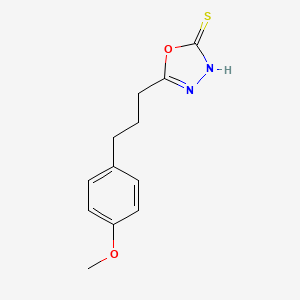 molecular formula C12H14N2O2S B5813815 5-[3-(4-methoxyphenyl)propyl]-1,3,4-oxadiazole-2-thiol 