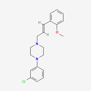 molecular formula C20H23ClN2O B5813831 1-(3-chlorophenyl)-4-[3-(2-methoxyphenyl)-2-propen-1-yl]piperazine 