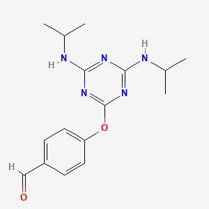 4-{[4,6-bis(isopropylamino)-1,3,5-triazin-2-yl]oxy}benzaldehyde