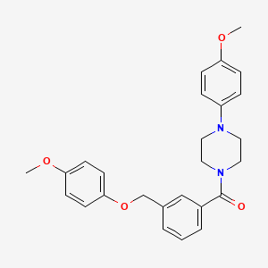 molecular formula C26H28N2O4 B5813841 1-{3-[(4-methoxyphenoxy)methyl]benzoyl}-4-(4-methoxyphenyl)piperazine 