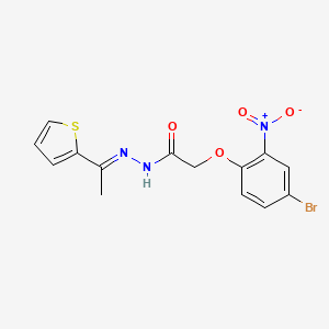 molecular formula C14H12BrN3O4S B5813849 2-(4-bromo-2-nitrophenoxy)-N'-[1-(2-thienyl)ethylidene]acetohydrazide 