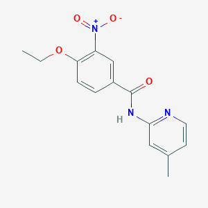 molecular formula C15H15N3O4 B5813854 4-ethoxy-N-(4-methyl-2-pyridinyl)-3-nitrobenzamide 