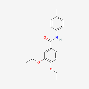 molecular formula C18H21NO3 B5813857 3,4-diethoxy-N-(4-methylphenyl)benzamide 