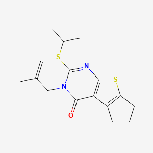 2-(isopropylthio)-3-(2-methyl-2-propen-1-yl)-3,5,6,7-tetrahydro-4H-cyclopenta[4,5]thieno[2,3-d]pyrimidin-4-one