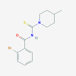 molecular formula C14H17BrN2OS B5813877 2-bromo-N-[(4-methyl-1-piperidinyl)carbonothioyl]benzamide 