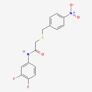 molecular formula C15H12F2N2O3S B5813885 N-(3,4-difluorophenyl)-2-[(4-nitrobenzyl)thio]acetamide 