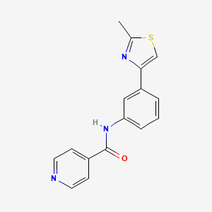 molecular formula C16H13N3OS B5813900 N-[3-(2-methyl-1,3-thiazol-4-yl)phenyl]isonicotinamide 