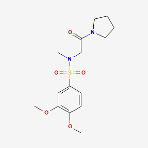 molecular formula C15H22N2O5S B5813902 3,4-Dimethoxy-N-methyl-N-(2-oxo-2-pyrrolidin-1-yl-ethyl)-benzenesulfonamide 