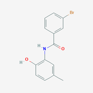 molecular formula C14H12BrNO2 B5813910 3-bromo-N-(2-hydroxy-5-methylphenyl)benzamide 