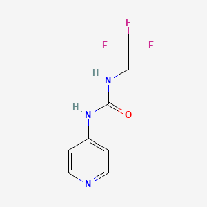 molecular formula C8H8F3N3O B5813915 N-4-pyridinyl-N'-(2,2,2-trifluoroethyl)urea 