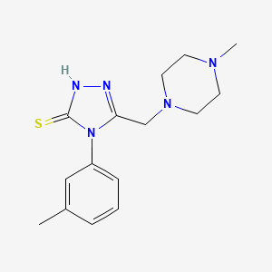 4-(3-methylphenyl)-5-[(4-methyl-1-piperazinyl)methyl]-2,4-dihydro-3H-1,2,4-triazole-3-thione