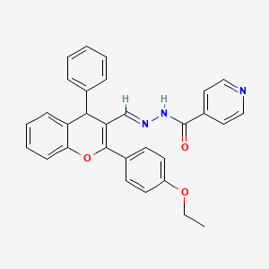 molecular formula C30H25N3O3 B5813934 N'-{[2-(4-ethoxyphenyl)-4-phenyl-4H-chromen-3-yl]methylene}isonicotinohydrazide 