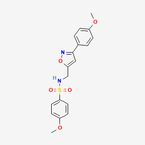 4-methoxy-N-{[3-(4-methoxyphenyl)isoxazol-5-yl]methyl}benzenesulfonamide