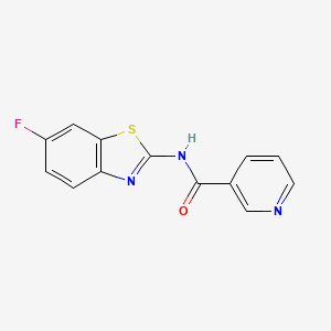 molecular formula C13H8FN3OS B5813957 N-(6-fluoro-1,3-benzothiazol-2-yl)nicotinamide 