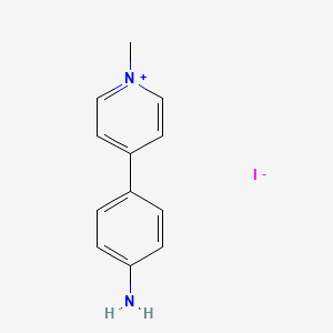 molecular formula C12H13IN2 B581397 4-(4-氨基苯基)-1-甲基吡啶-1-碘化物 CAS No. 118931-23-0