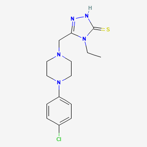 5-{[4-(4-chlorophenyl)-1-piperazinyl]methyl}-4-ethyl-2,4-dihydro-3H-1,2,4-triazole-3-thione