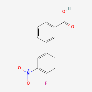 molecular formula C13H8FNO4 B581399 4'-氟-3'-硝基-[1,1'-联苯]-3-羧酸 CAS No. 1280786-72-2