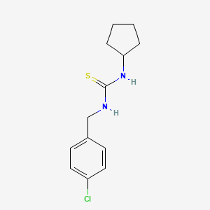 molecular formula C13H17ClN2S B5813995 N-(4-chlorobenzyl)-N'-cyclopentylthiourea 