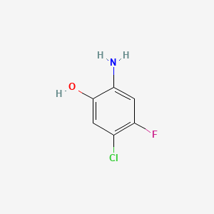 molecular formula C6H5ClFNO B581401 2-氨基-5-氯-4-氟苯酚 CAS No. 1191063-34-9