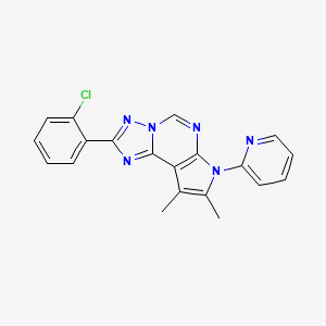 molecular formula C20H15ClN6 B5814014 2-(2-chlorophenyl)-8,9-dimethyl-7-(2-pyridinyl)-7H-pyrrolo[3,2-e][1,2,4]triazolo[1,5-c]pyrimidine 