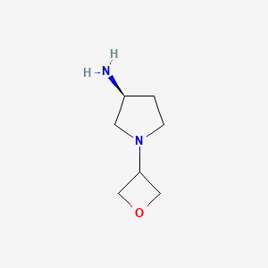 molecular formula C7H14N2O B581403 (3S)-1-(氧杂环-3-基)吡咯烷-3-胺 CAS No. 1256667-60-3