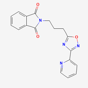 molecular formula C18H14N4O3 B5814035 2-{3-[3-(2-pyridinyl)-1,2,4-oxadiazol-5-yl]propyl}-1H-isoindole-1,3(2H)-dione 