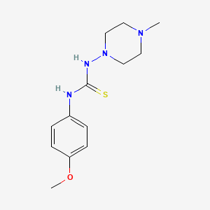 molecular formula C13H20N4OS B5814038 N-(4-methoxyphenyl)-N'-(4-methyl-1-piperazinyl)thiourea 