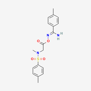 molecular formula C18H21N3O4S B5814066 4-methyl-N'-[({methyl[(4-methylphenyl)sulfonyl]amino}acetyl)oxy]benzenecarboximidamide 