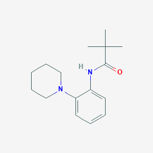 molecular formula C16H24N2O B5814071 2,2-dimethyl-N-[2-(1-piperidinyl)phenyl]propanamide 