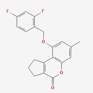 9-[(2,4-difluorobenzyl)oxy]-7-methyl-2,3-dihydrocyclopenta[c]chromen-4(1H)-one