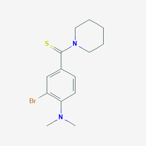 molecular formula C14H19BrN2S B5814090 2-bromo-N,N-dimethyl-4-(1-piperidinylcarbonothioyl)aniline 