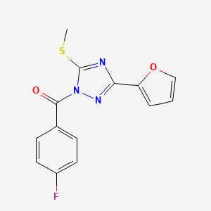 1-(4-fluorobenzoyl)-3-(2-furyl)-5-(methylthio)-1H-1,2,4-triazole