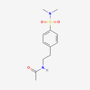 molecular formula C12H18N2O3S B5814097 N-(2-{4-[(dimethylamino)sulfonyl]phenyl}ethyl)acetamide 