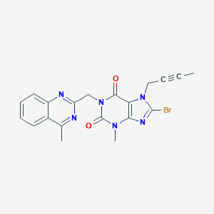 B058141 8-Bromo-7-but-2-ynyl-3-methyl-1-(4-methyl-quinazolin-2-ylmethyl)-3,7-dihydro-purine-2,6-dione CAS No. 853029-57-9