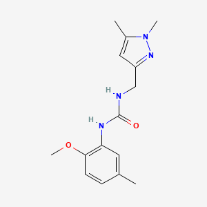 molecular formula C15H20N4O2 B5814105 N-[(1,5-dimethyl-1H-pyrazol-3-yl)methyl]-N'-(2-methoxy-5-methylphenyl)urea 