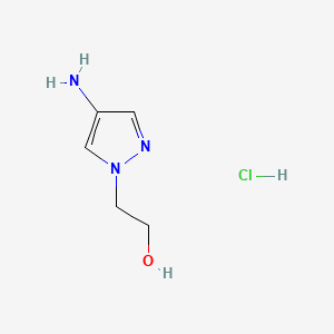 molecular formula C5H10ClN3O B581411 2-(4-Amino-1H-pyrazol-1-yl)ethanol hydrochloride CAS No. 1197768-92-5
