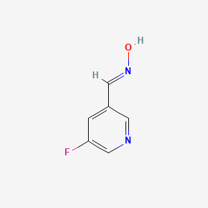 molecular formula C6H5FN2O B581412 (E)-N-[(5-氟吡啶-3-基)亚甲基]羟胺 CAS No. 1198353-49-9